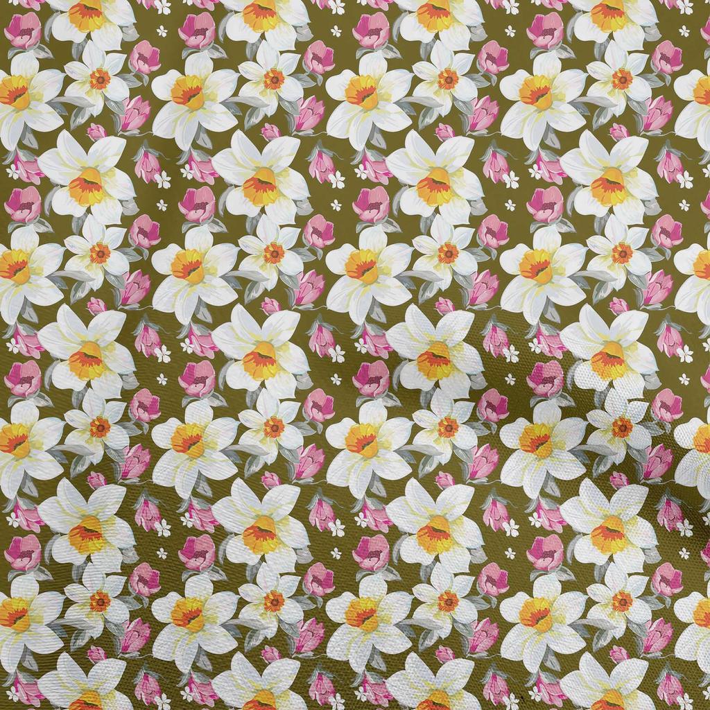 oneOone Хлопковая гибкая коричневая ткань Цветочные швейные проекты для творчества Ткани с принтами по ярдам 40 дюймов