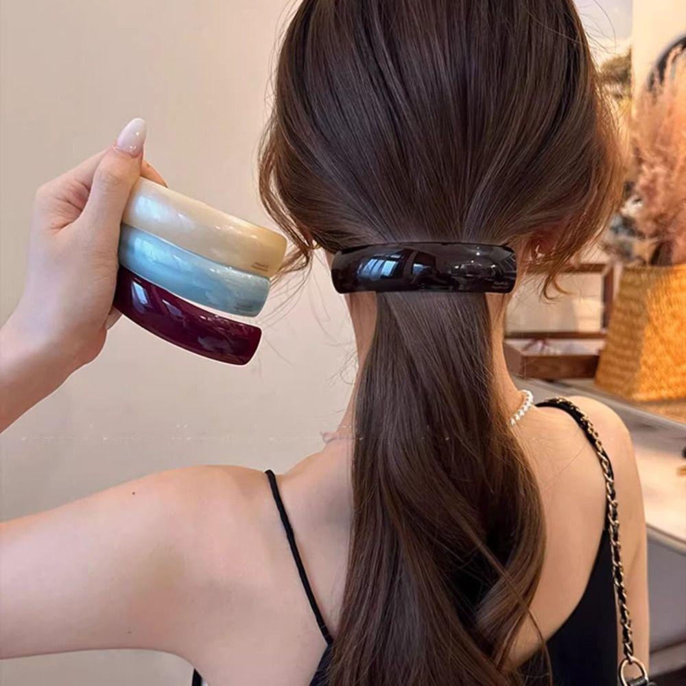 Geometric Spring Clip Elliptical Large Hairpin Creative Acetate Hair Clip Daily