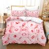 Flower Duvet Cover Set Beautiful Pink Rose Romantic Theme Polyester Comforter Cover with Pillowcase Queen Size for Girls Women