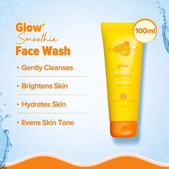 Aqualogica Glow+ Dewy All Skin Type Skin Combo (Средство для умывания лица - 100 г + солнцезащитный крем SPF 50 - 50 г)