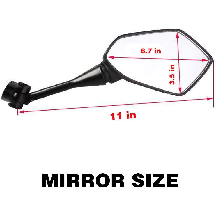 Mamiko Motorcycle Rear View Mirrors Compatible with CBR300R CBR500R CBR600 F4 F4I CBR600RR CBR1000RR CBR900 CBR919 CBR929 CBR954 VTR1000 GT125R