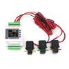 Tuya WiFi Smart Energy Meter Bi-Directional with 3 CT Clamps over under Voltage Protector Relay Switch for Home Auto