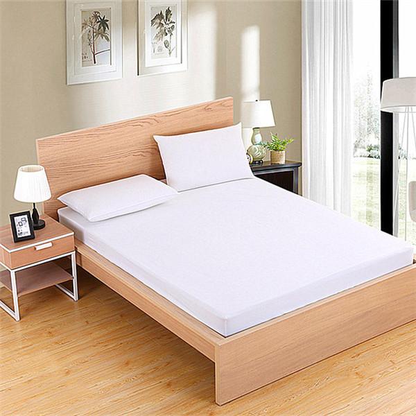 1 шт. простыня сплошного цвета, простыни из полиэстера, наматрасник 160 см x 200 см, наматрасник, покрывало (Нет наволочки)