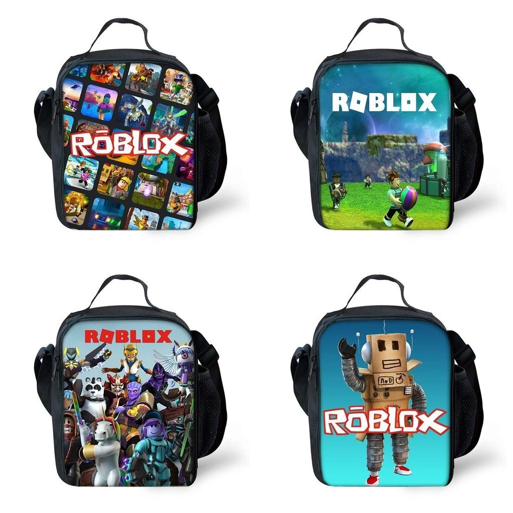 Модная сумка для ланча Roblox для студентов и офисных работников, плечевая сумка из ткани Оксфорд
