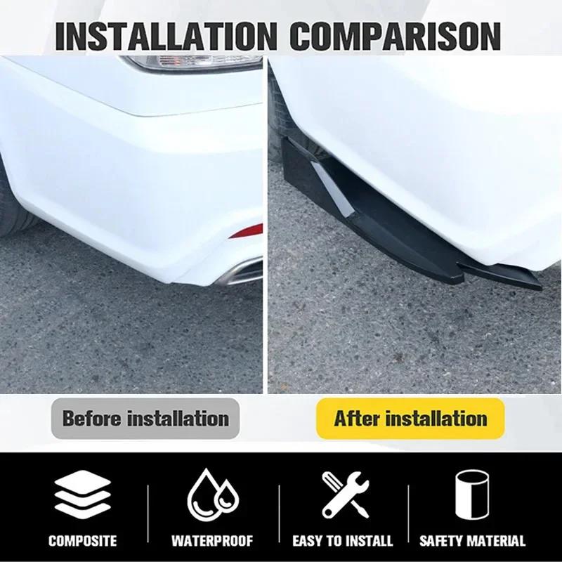 2pcs Rear Bumper Spoiler Lip Splitter Diffuser Anti-Crash Winglet Car Mod For Nissan X-Trail Altima Sentra Rogue Pathfinder