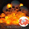 Battery Powered Halloween Pumpkin String Light LED Pumpkin Lantern Decorative Fairy Lamp for Haunted House Yard Party Room Decor