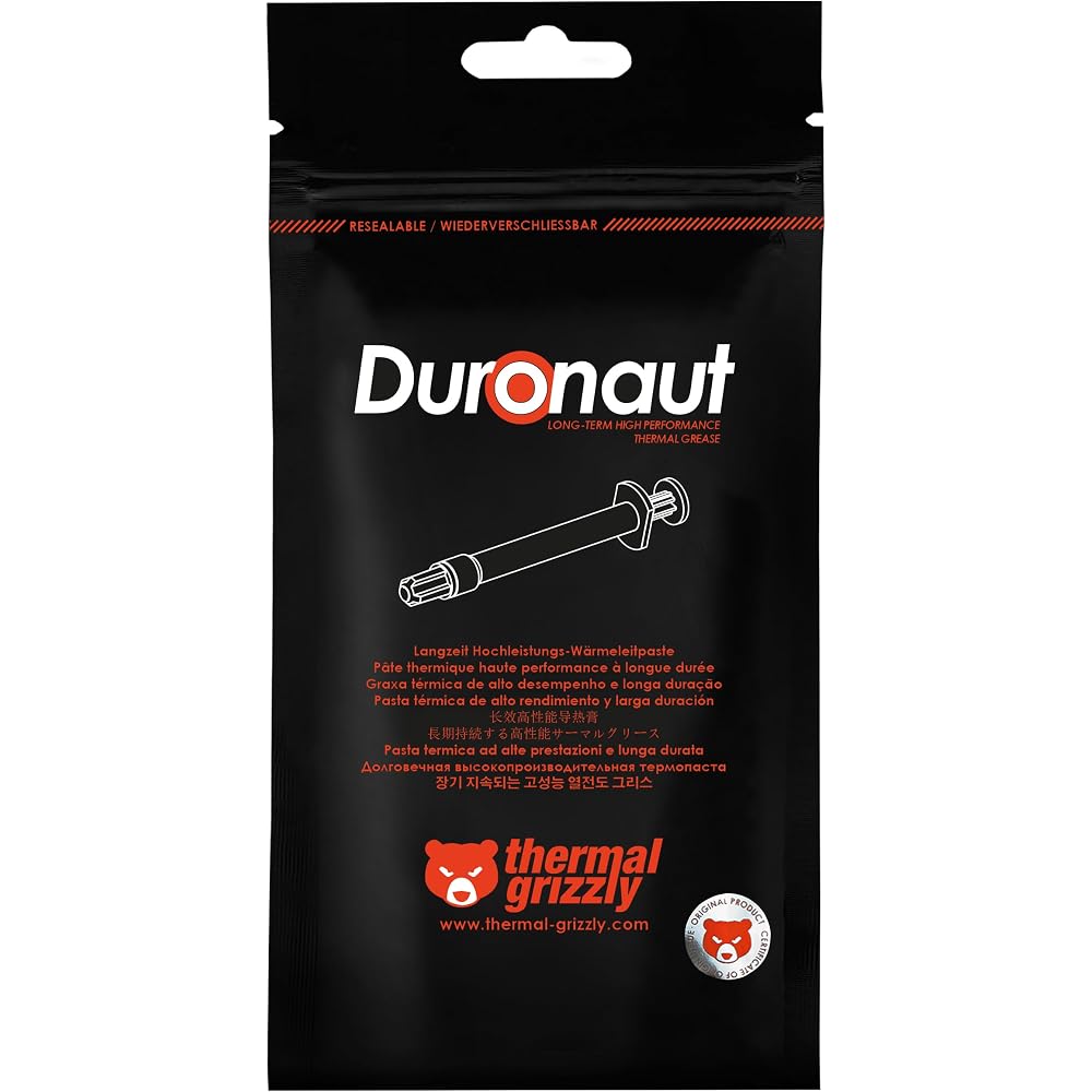 Термопаста Thermal Grizzly Duronaut 2 г Повышенная долговечность Высокая производительность для CPU GPU PS4 PS5 Xbox