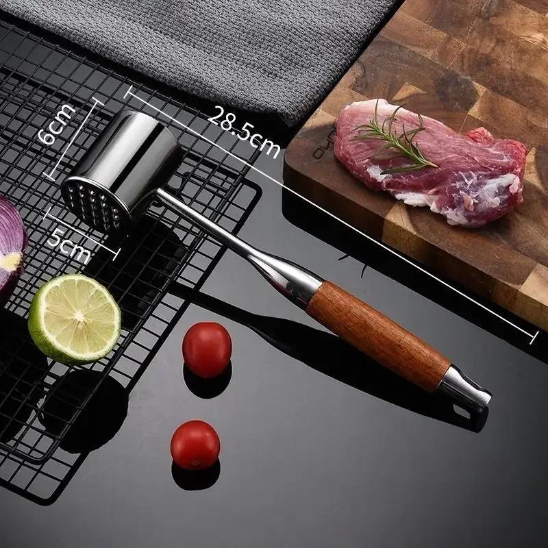 Hot Stainless Steel Meat Hammer Loose Meat Tenderizer Household Steak Pork Chicken Breast Meat Loosening Hammer Kitchen Tools