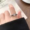 Irregular Zircon Star Ring Female Dark Cold Wind Retro Light Luxury Stacked Wearing Open Ring