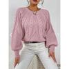 Hair Knitted Crew Neck Italian Sleeve Knitwear Powder Sweater