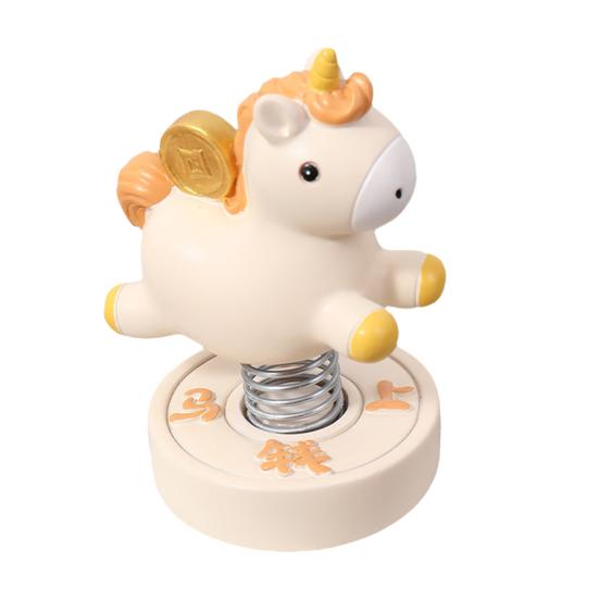 Мультяшная фигурка лошади Yousheng Приносит удачу, богатство, мини-статуэтка лошади, игрушка-непоседа «Весенняя лошадь», новогоднее украшение-орнамент