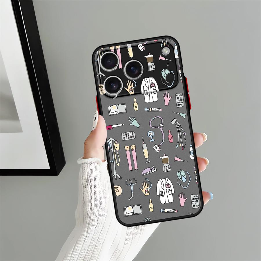 Крутой медицинский кейс для медсестры для iPhone 17 Pro Max 15 Air XS XR 13 Mini 16 Plus 14 11 12 7 8 SE Чехол Задняя крышка телефона