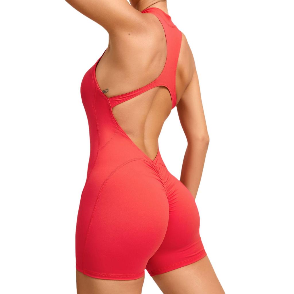 Европейский и Американский Йога Фитнес Комбинезон: Молния, Контроль живота, Эластичная коррекция фигуры, Сексуальный пуш-ап для ягодиц, Спортивная одежда