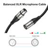 EBXYA 100 футов XLR кабель для микрофона, 2 шт. - Премиальный сбалансированный кабель для микрофона и динамика, 3-контактный XLR, штекер-гнездо, 100 футов, черный