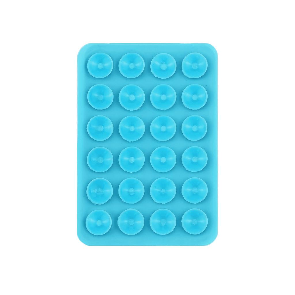 Black Silicone Anti-Slip Phone Stand: 24 Portable, Minimalist Suction Cup Stickers
