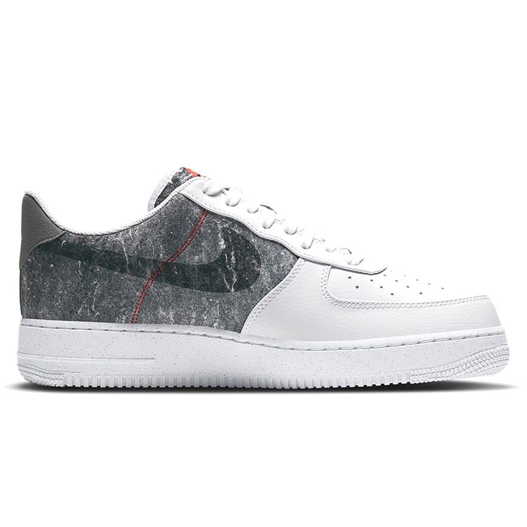 Nike Air Force 1 07 LV8 Набор из переработанной шерсти — белые светло-дымчатые мужские кроссовки Прозрачный черный CV1698-100