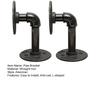 Metal Floating Shelf Brackets Black Coated Wall Shelf Support Accessories Pipe Shelf Bracket