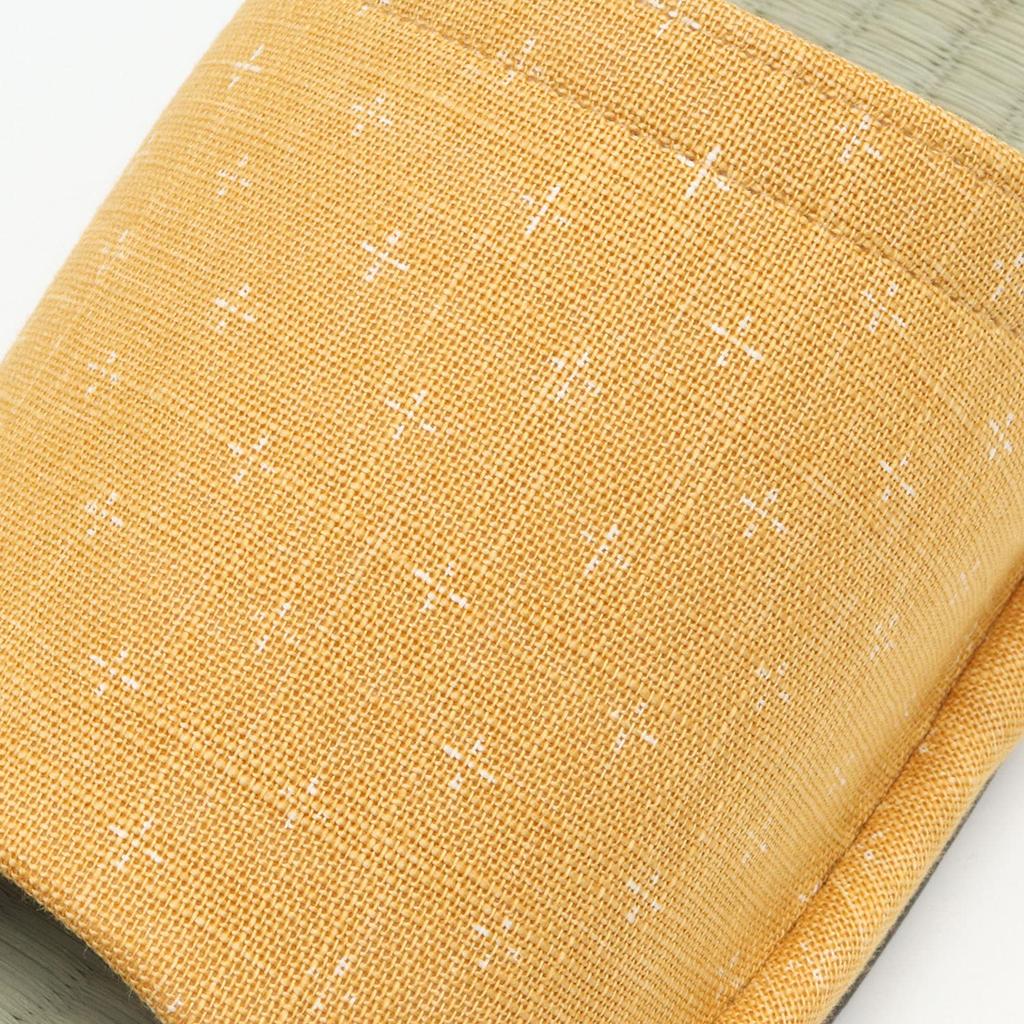 Japanese Cross Mosquito Kasuri Pattern Tatami Set of 3 [Lifestyle] Japanese-made Front-Opening Slippers, Large, [Kahoku Slippers, Kahoku, Yamagata,