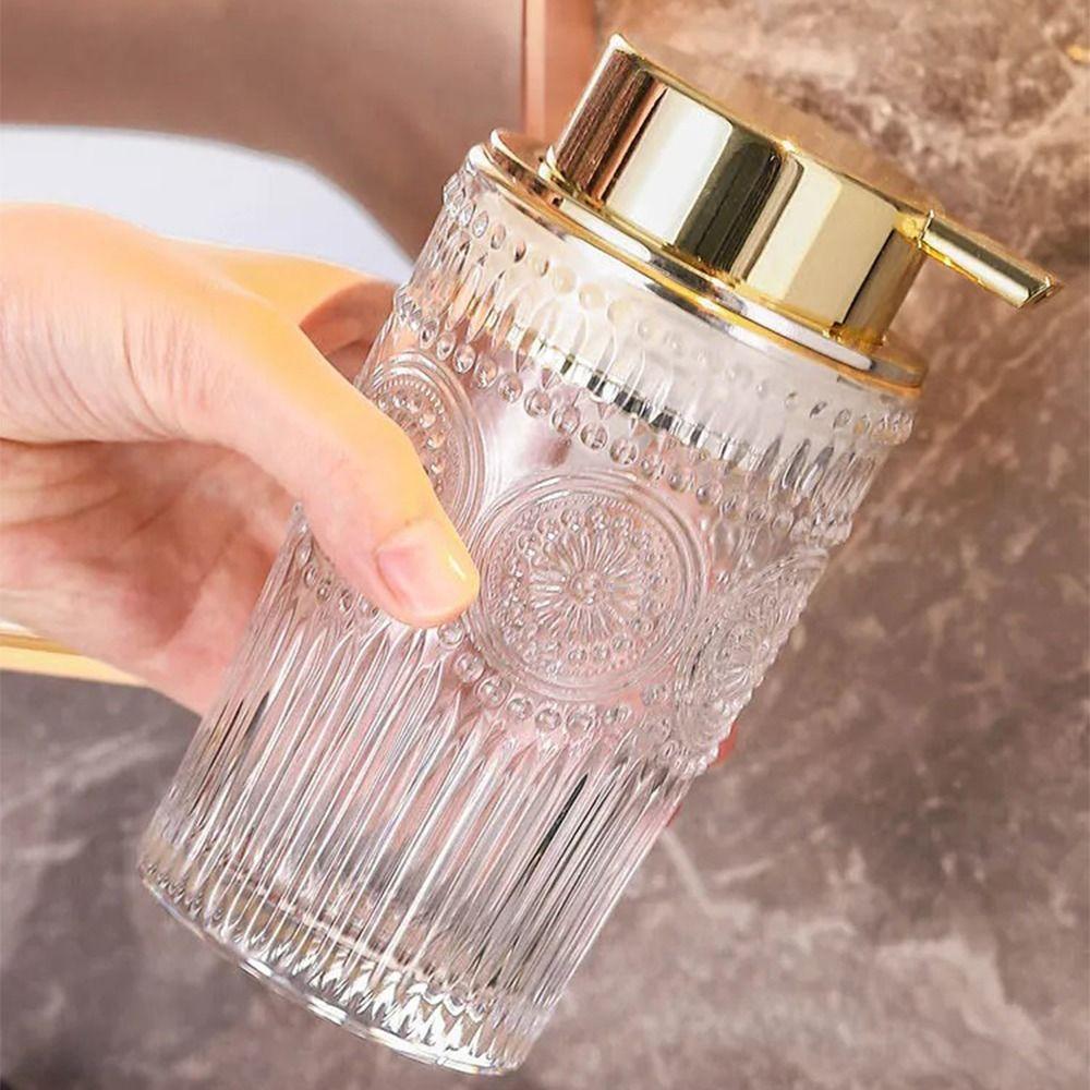 Luxury Hand Pump Foaming Bottle Refillable Lotion Dispenser Liquid Storage Container Home