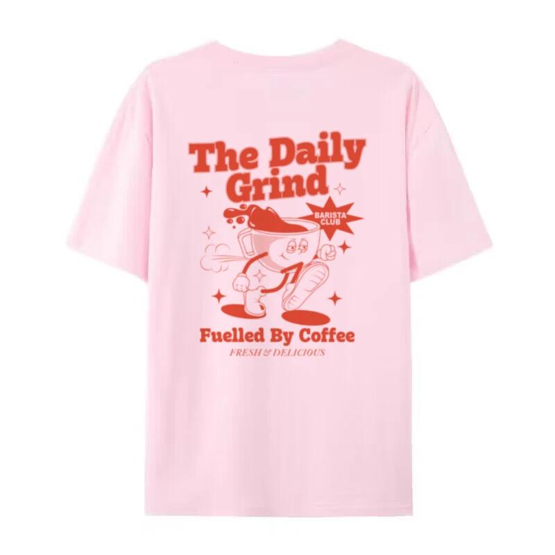 Retro Cartoon Coffee Lover TShirt Cute Funny Caffeine Tshirt Fashion Barista Shirt Unisex Unisex Oversized Streetwear Graphic Tees