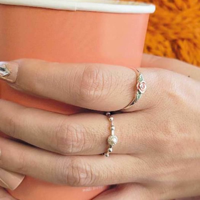 Ollia Rose Silver 925 Sterling Silver Layered Silver Ring