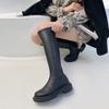 Fashion Thigh High Boots Women Platform Shoes Thick Soled Female Knee High Boots Autumn Winter Ladies Long Motorcycle Boots