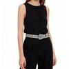 PU Leather Rivet Belt Y2K Women Waistband Retro Rhinestone Belts  Decorative Jeans