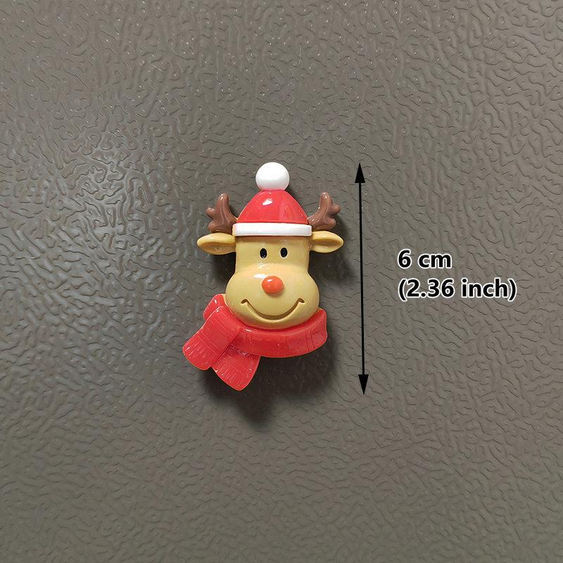 Смола Санта-Клаус Снеговик Рождественская елка Магнит на холодильник Домашний декор Холодильник Рождественское украшение Наклейка Подарок Кухня