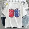 Pepsi x Coca Смешная Эстетичная Графическая Футболка с Коротким Рукавом Унисекс S-5XL Унисекс Футболка