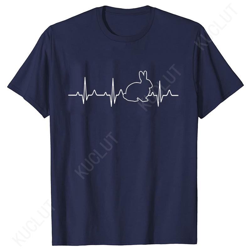 Bunny Heartbeat Shirts for Women Unisex Bunny Fashion Casual Tshirts Rabbit Cartoon Shirt Pet Rabbit Animal Lover Gift Tshirt Tops