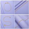Love Heart Drop Chain Bell Pendant Thin Chain Water Wave Necklace Anklet Bracelet Thick Chain