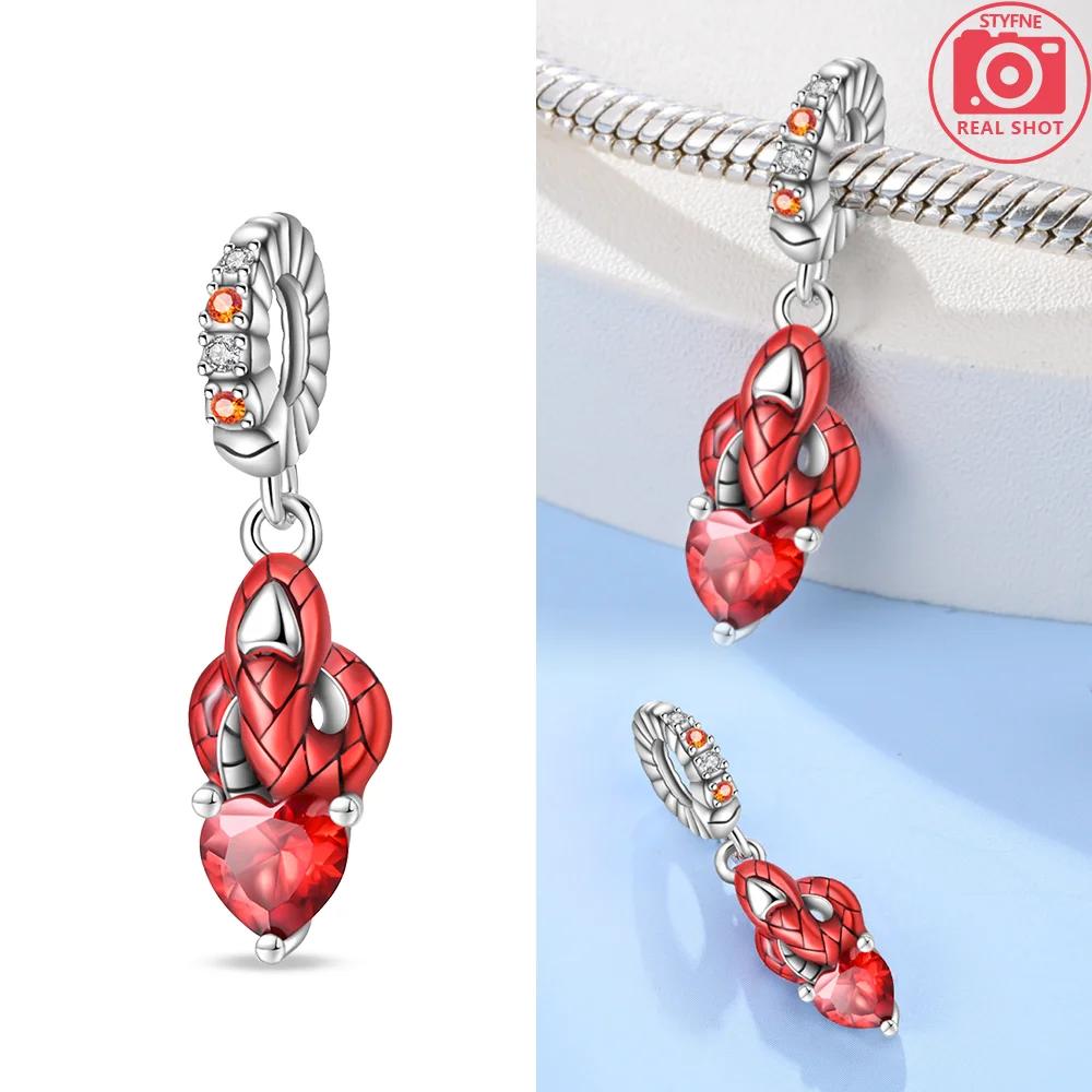 Copper Red Snake Zircon Squirrel Animal Elephant Bead Fit Bracelet Original Jewelry Diy Accessory Women Delicate Gift