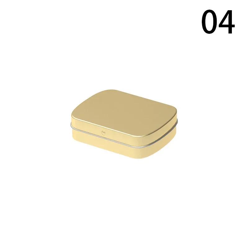 6 шт. Мини металлическая жестяная коробка на петлях с крышкой Пустые жестяные банки Чехлы для коллекционирования ювелирных изделий Домашний органайзер Маленькое хранилище для конфет