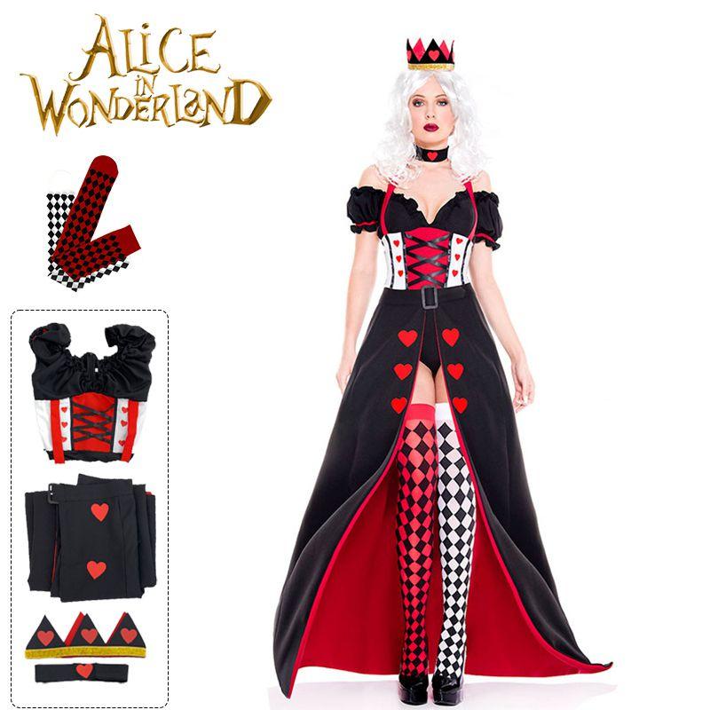 Unique Alice In Wonderland The Red Queen Cosplay Carnival Costume