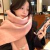 Изысканный однотонный плюшевый шарф с бахромой Модный и теплый шарф для зимы, езды на велосипеде на открытом воздухе и поездок студентов