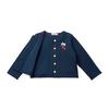 MIKI HOUSE Long Sleeve Solid Simple Ribbon Made in for Baby Perfect for Entrance and School Navy 120cm Cardigan, Color, Design, Japan, Girls, & Kids,