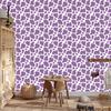 Cow Patches Wallpaper Purple, White, Light Gray and Lavender 50x1000