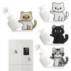 4Pcs Acrylic Cat Pushing Vase Refrigerator Magnets Fridge Magnet Cat Whisker Collection Memorial Box Home Kitchen Decor For Gift