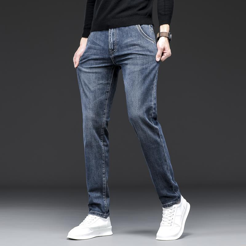 Men's Jeans Stretch Leisure Business Slim Straight Pants