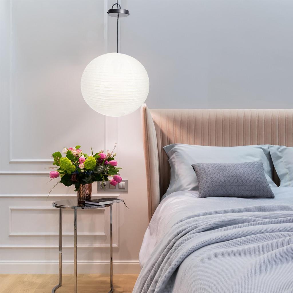 DOITOOL 40см Подвески-абажуры из бумаги васи, 6 штук, Круглые бумажные абажуры для люстры, Чехлы для светильников в японском стиле, Сменные абажуры для DIY