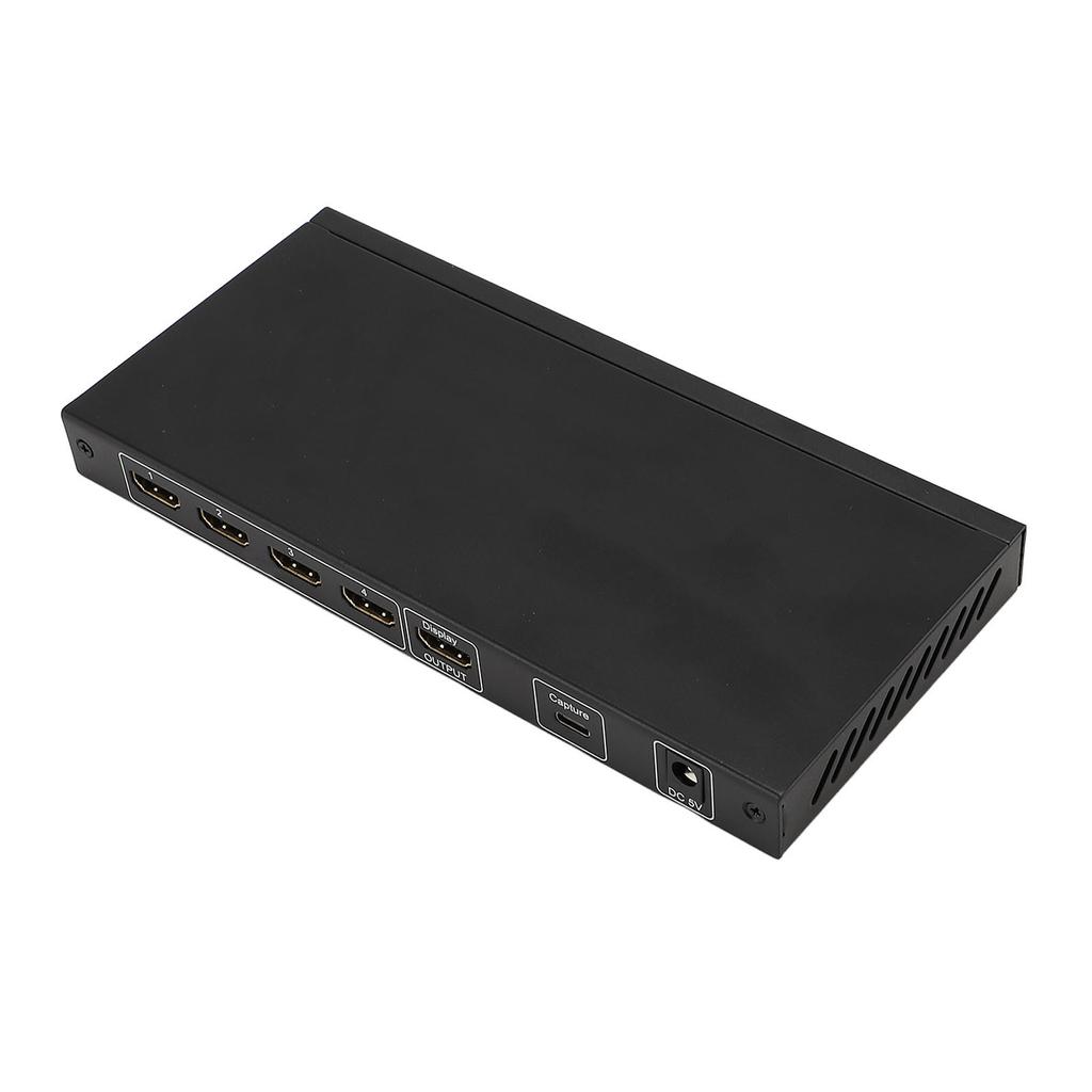 Интерфейс мультимедиа HD Multi Viewer Switch 4x1 Поддержка 4K 30 Гц с картой видеозахвата USB3.0 для