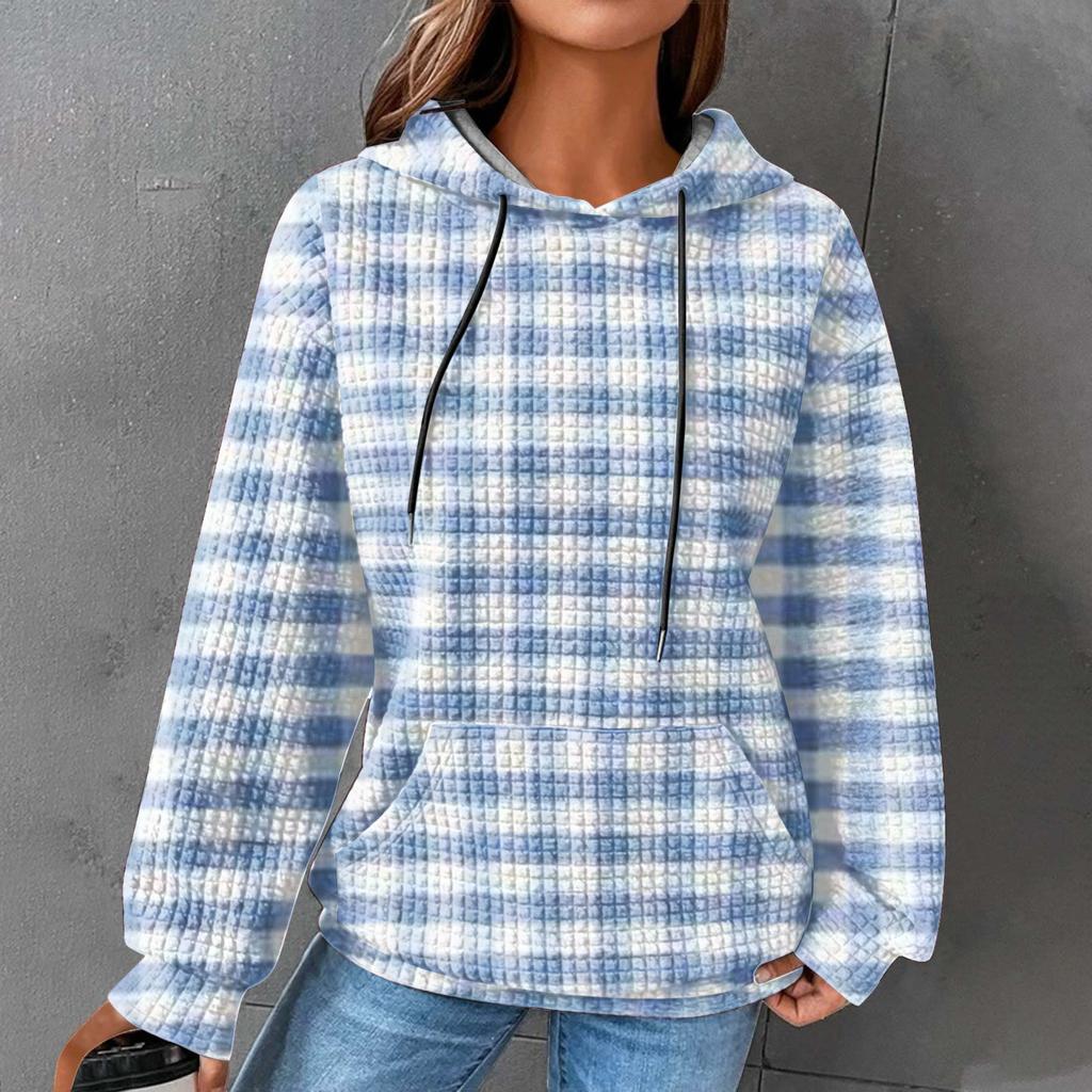 Женская мода повседневная и зимняя теплая толстовка с капюшоном и карманом на шнурке