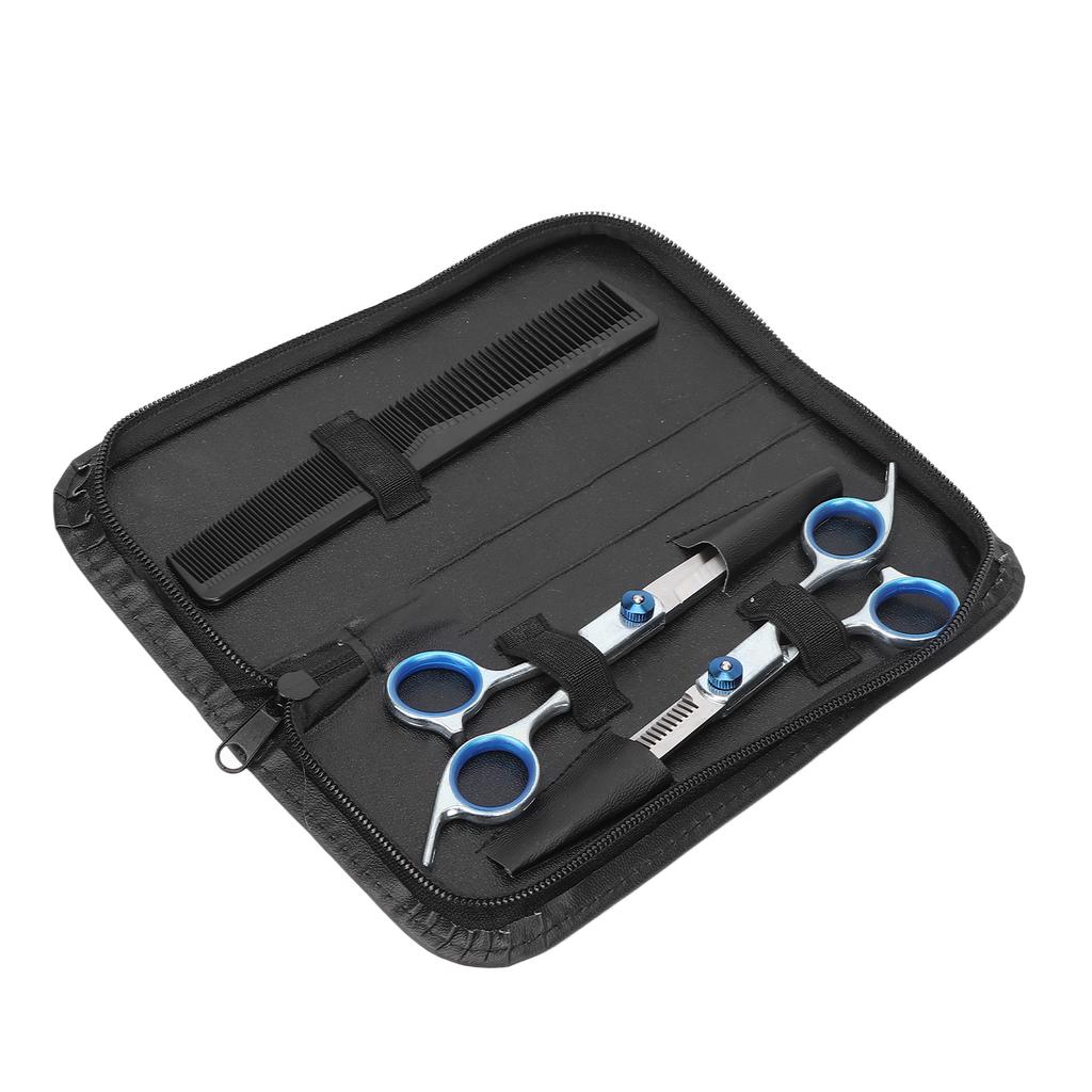 Набор ножниц для стрижки волос, филировочные ножницы, расческа, профессиональный парикмахерский набор ножниц, серебристый