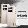 KADEM For Xiaomi 15 Pro Case Electroplating Silk Texture PU+TPU Phone Back Cover