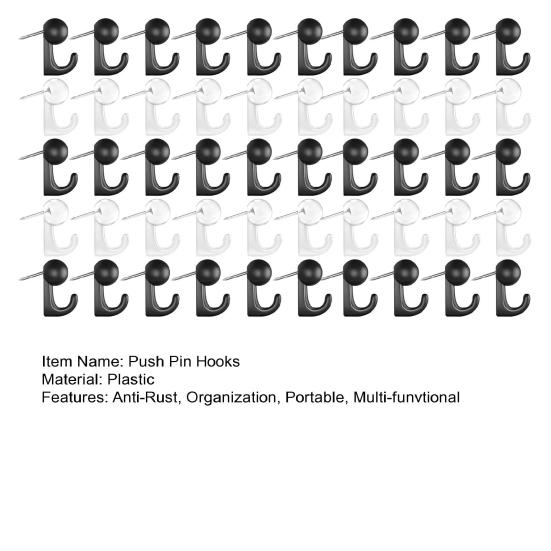 50 шт. крючков с пластиковыми головками, крючки для пробковой доски, декоративные кнопки, крючок для пробковой доски объявлений, фотографии, календарь, домашний офис, школьные принадлежности