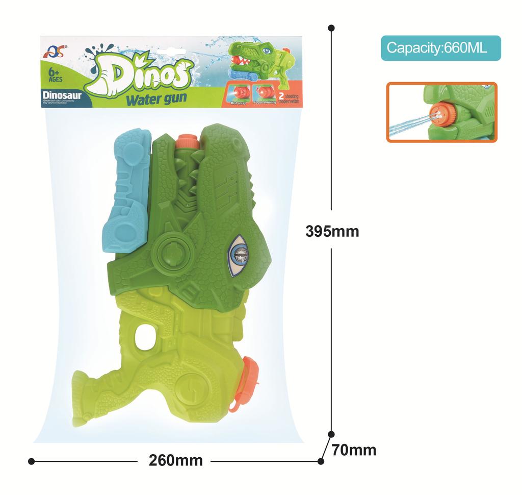 Водяной пистолет, детский уличный динозавр, выдвижной пористый большой объем, летний бассейн, пляжная игрушка, игра в погоню XPY
