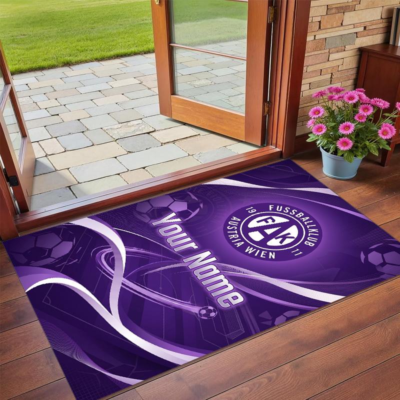 Crystal Velvet Rug Custom Name Text, Soft Non Slip Floor Mat Home DecorAustria Wien FC