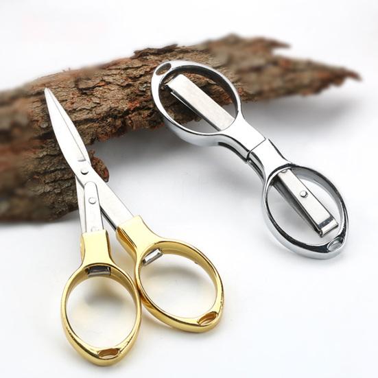 Folding Scissor Ergonomic Design Sharp Cutter Portable Small Foldable Craft Scissors for Outdoor