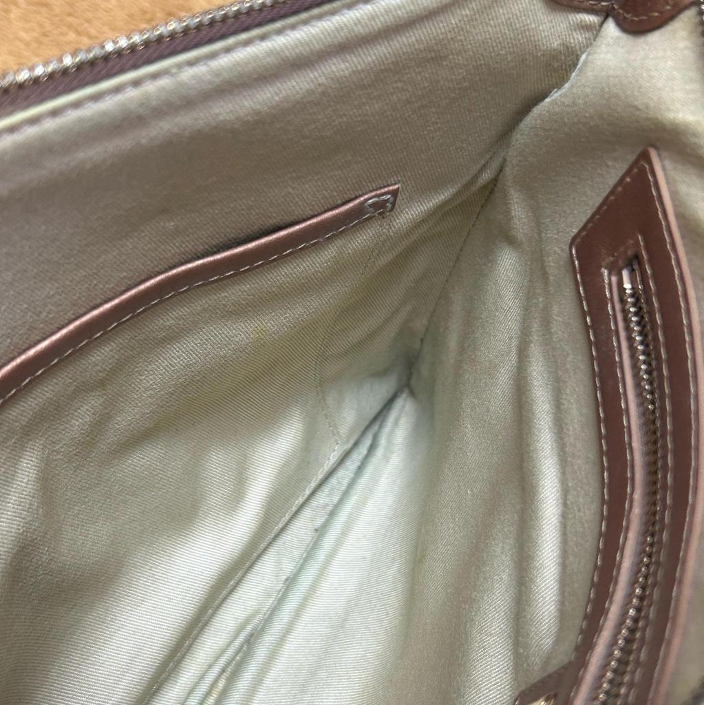 [Pre-Owned] Medium Rose Gold Coated Canvas Floral Print Shoulder Bag Clutch Crossbody Bag Rose Gold Hardware Detachable Shoulder - Very Good #19MMSJF