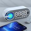 Мини Зеркальный Будильник Bluetooth-Колонка с TF-слотом, Цветные Огни, Мощный Бас, FM, Портативная Подарочная Колонка.